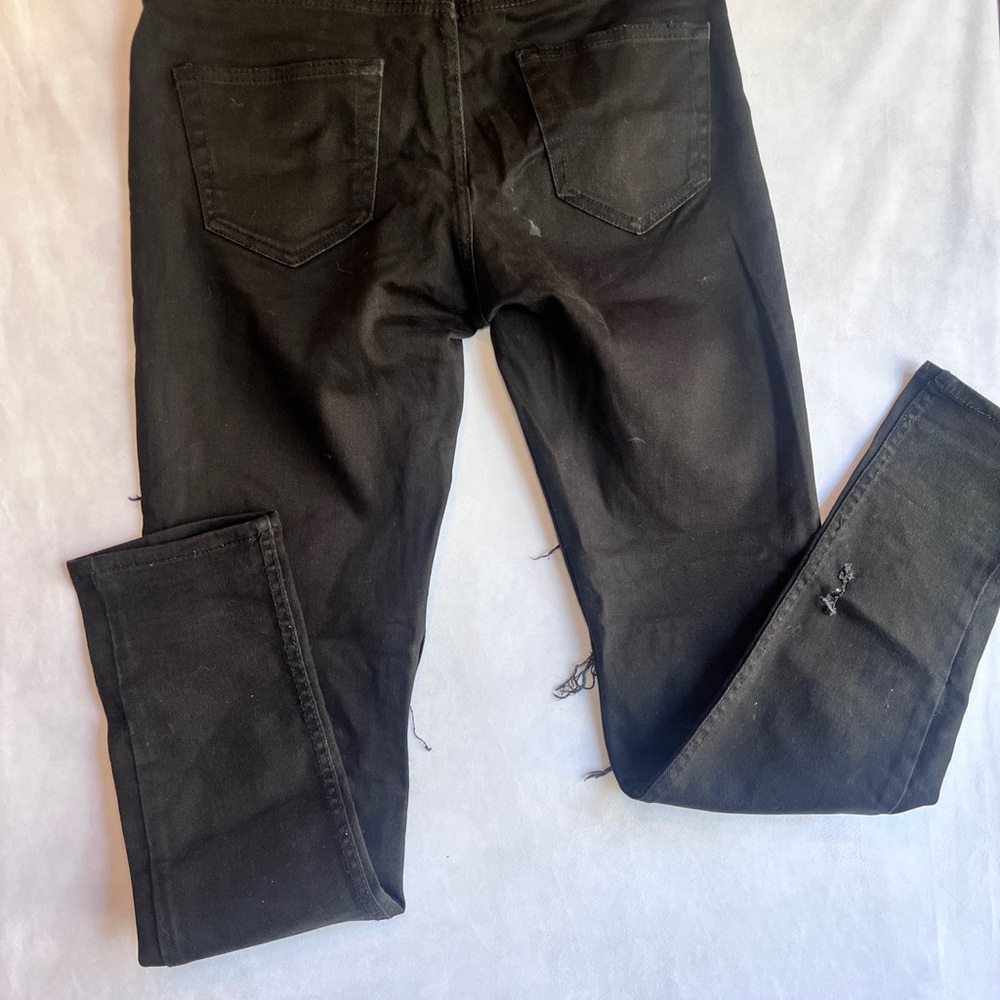 Men's Black KDNK distressed jeans 32/32 - Picture 7 of 7